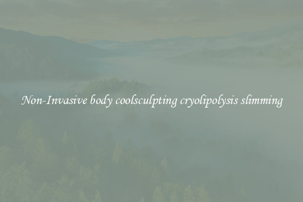 Non-Invasive body coolsculpting cryolipolysis slimming