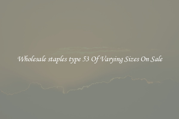 Wholesale staples type 53 Of Varying Sizes On Sale