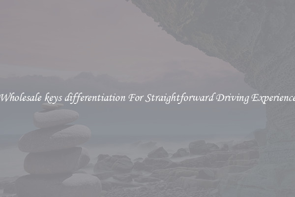 Wholesale keys differentiation For Straightforward Driving Experience