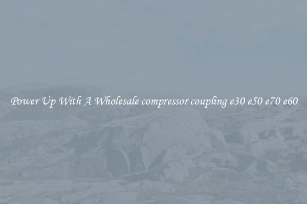 Power Up With A Wholesale compressor coupling e30 e50 e70 e60