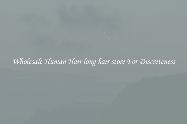 Wholesale Human Hair long hair store For Discreteness