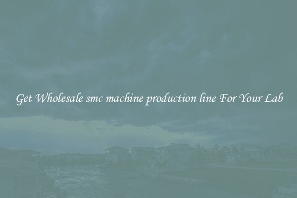 Get Wholesale smc machine production line For Your Lab