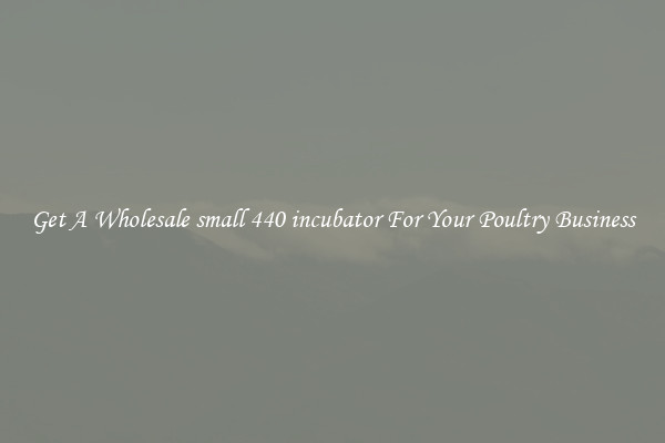 Get A Wholesale small 440 incubator For Your Poultry Business