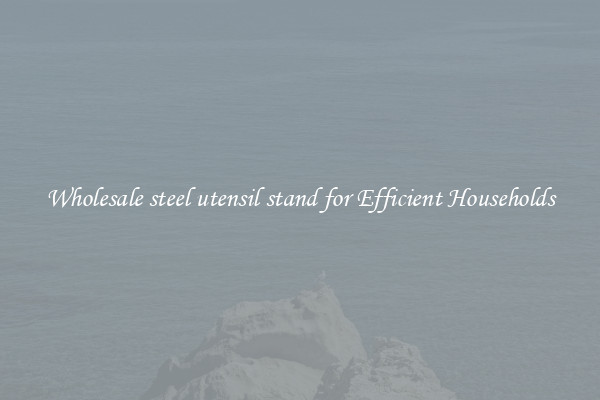 Wholesale steel utensil stand for Efficient Households