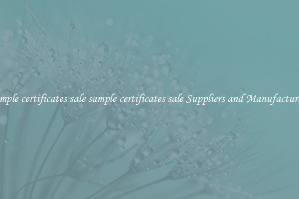 sample certificates sale sample certificates sale Suppliers and Manufacturers