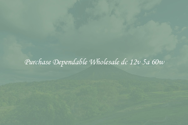 Purchase Dependable Wholesale dc 12v 5a 60w