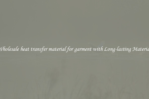 Wholesale heat transfer material for garment with Long-lasting Material 